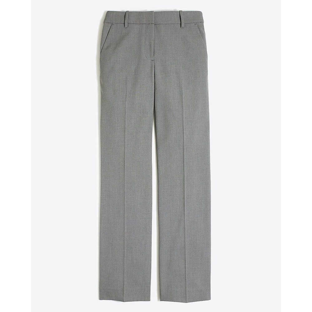 J Crew Mercantile Classic Work Trouser Pants 6 Grey Heather Professional Chic